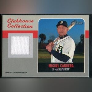 2019 Topps Heritage - Clubhouse Collection Relics #ECCR-MC Miguel Cabrera Tigers
